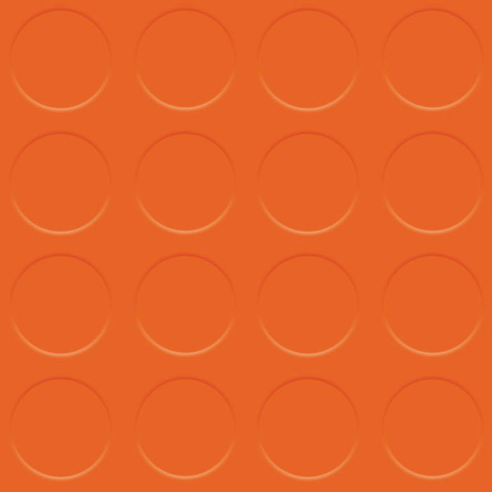Studded Rubber Flooring Tiles - Orange - 1sqm